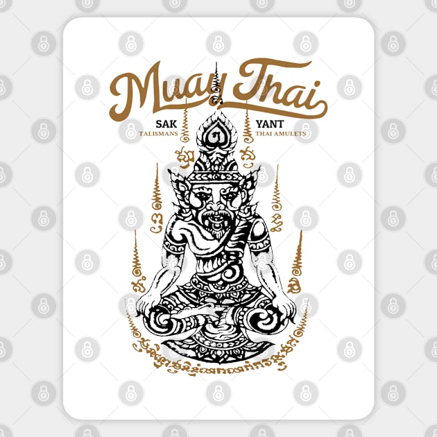 Antique Muay Thai Tattoo Hermit Sticker by KewaleeTee